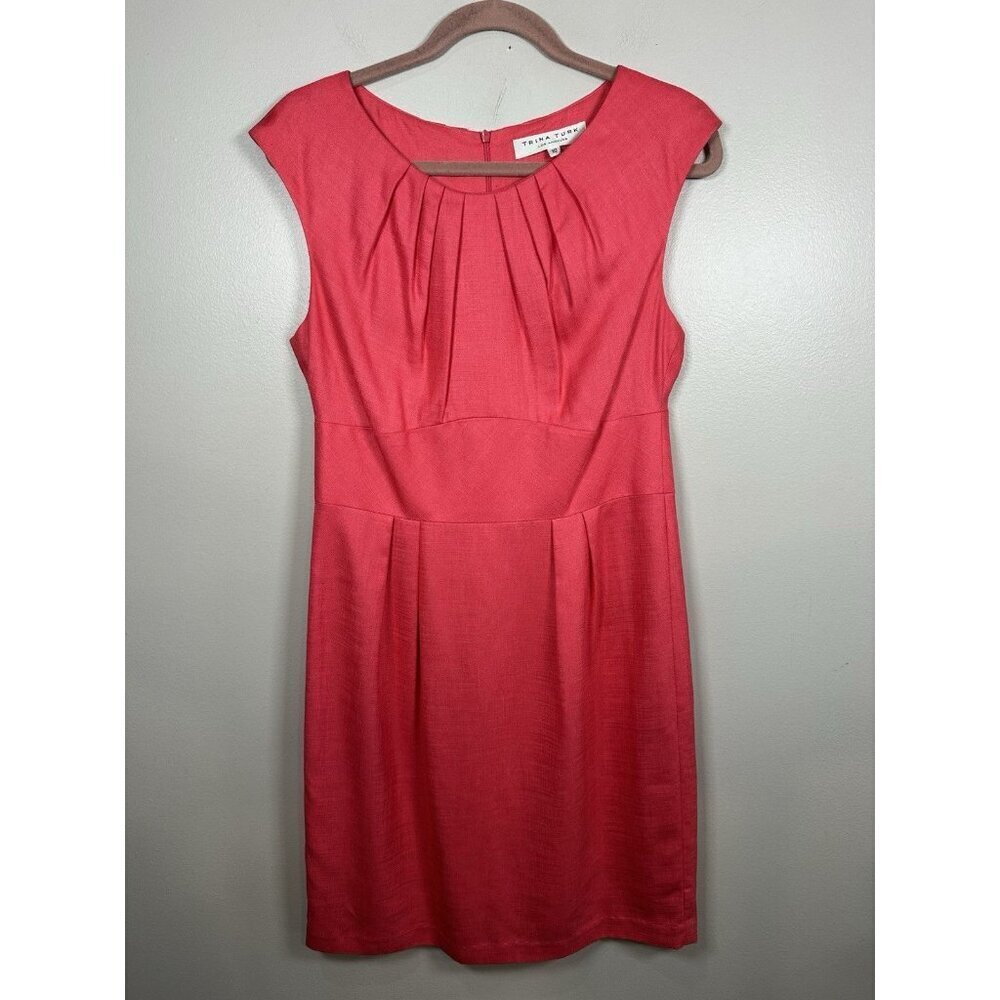Trina Turk Sheath Dress Size 10 Pink Vacation Work